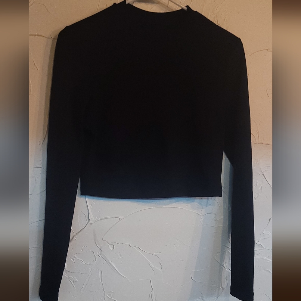 Long-sleeved crop top